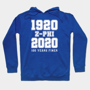 1920 - 2020 100 Years Finer Zeta White Gear Hoodie